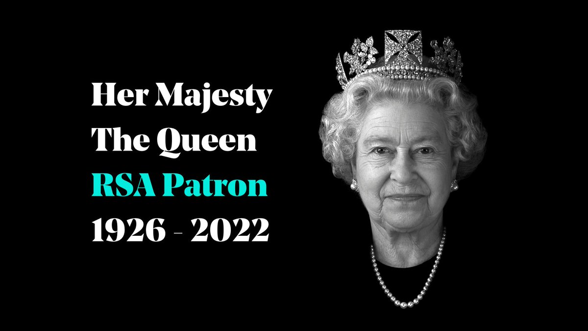 The RSA (@thersaorg) on Twitter photo A word from our Chief Executive, Andy Haldane:
The RSA is deeply saddened to hear of the death of Her Majesty The Queen, our Patron.
Our staff and our Fellows join with people around the world in mourning her loss and offering our sympathies to the whole <a href="/RoyalFamily/">The Royal Family</a>. A word from our Chief Executive, Andy Haldane:
The RSA is deeply saddened to hear of the death of Her Majesty The Queen, our Patron.
Our staff and our Fellows join with people around the world in mourning her loss and offering our sympathies to the whole <a href="/RoyalFamily/">The Royal Family</a>.