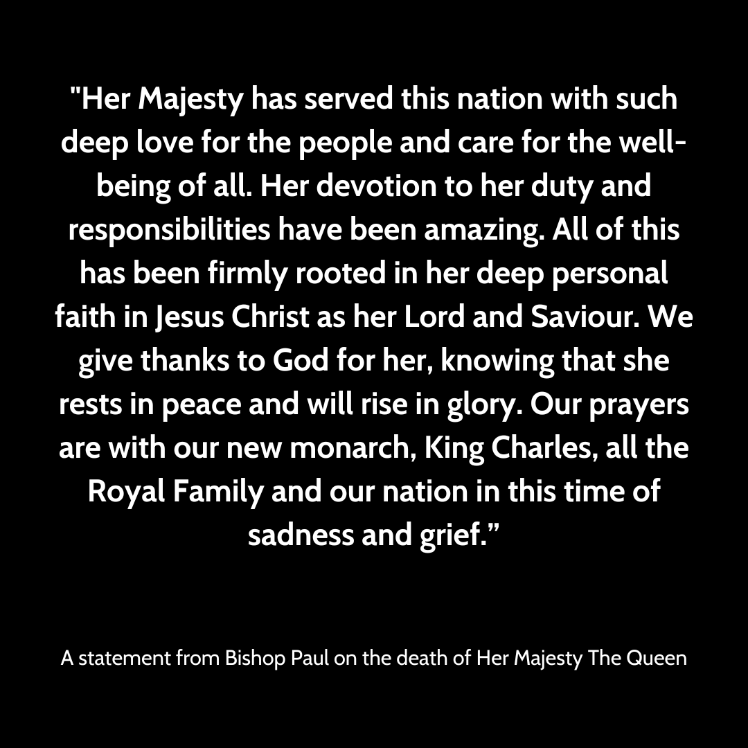 DioceseofDurham's tweet photo. A statement from @BishopPaulB on the death of Her Majesty The Queen. https://t.co/NSYpTF6HS9