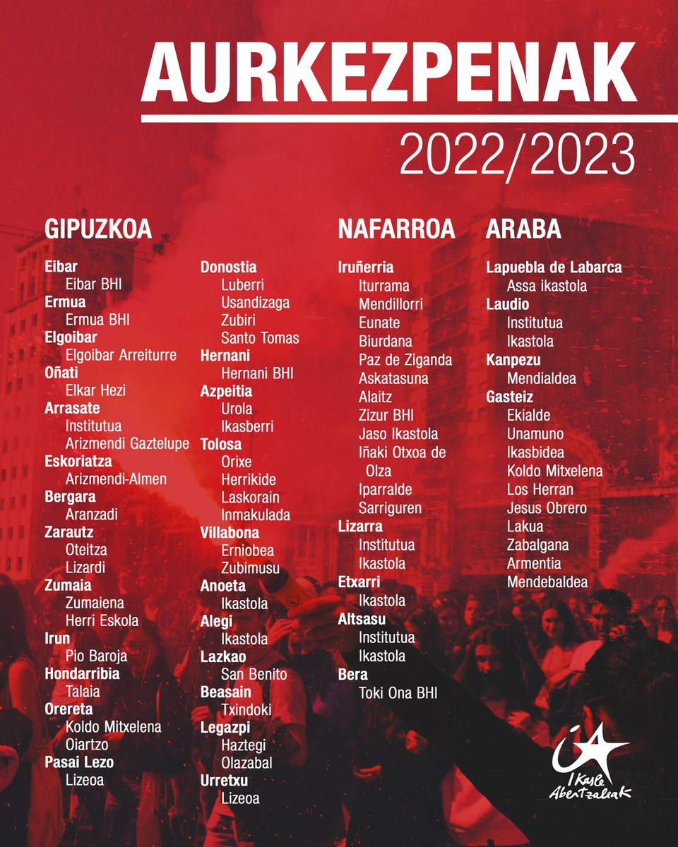 IASozialista's tweet photo. Ikasturteari hasiera emateko aurkezpenak egingo ditugu hainbat hezigunetan. 

Adi deialdiei! https://t.co/LlJ080wuhU
