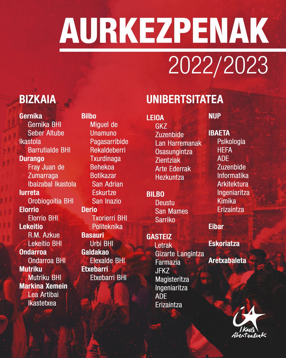 IASozialista's tweet photo. Ikasturteari hasiera emateko aurkezpenak egingo ditugu hainbat hezigunetan. 

Adi deialdiei! https://t.co/LlJ080wuhU
