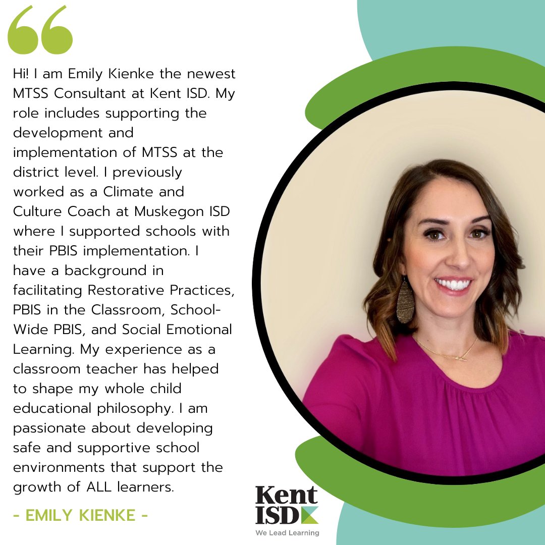 amandawalma's tweet photo. We would love to welcome our newest member of our MTSS team! Meet @EKienke! #FeatureFriday #TeachingAndLearning #WeLeadLearning https://t.co/UrEYiE0oVM
