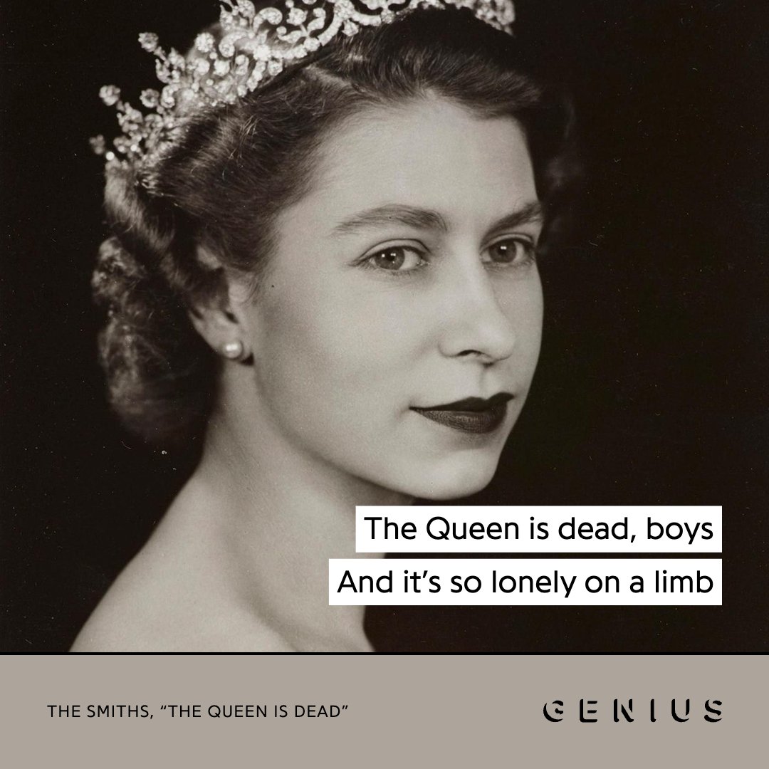 "the queen is dead" by the smiths is trending on site following the passing of queen elizabeth II. the british monarch passed this morning at the age of 96, having ruled as queen for 70 years