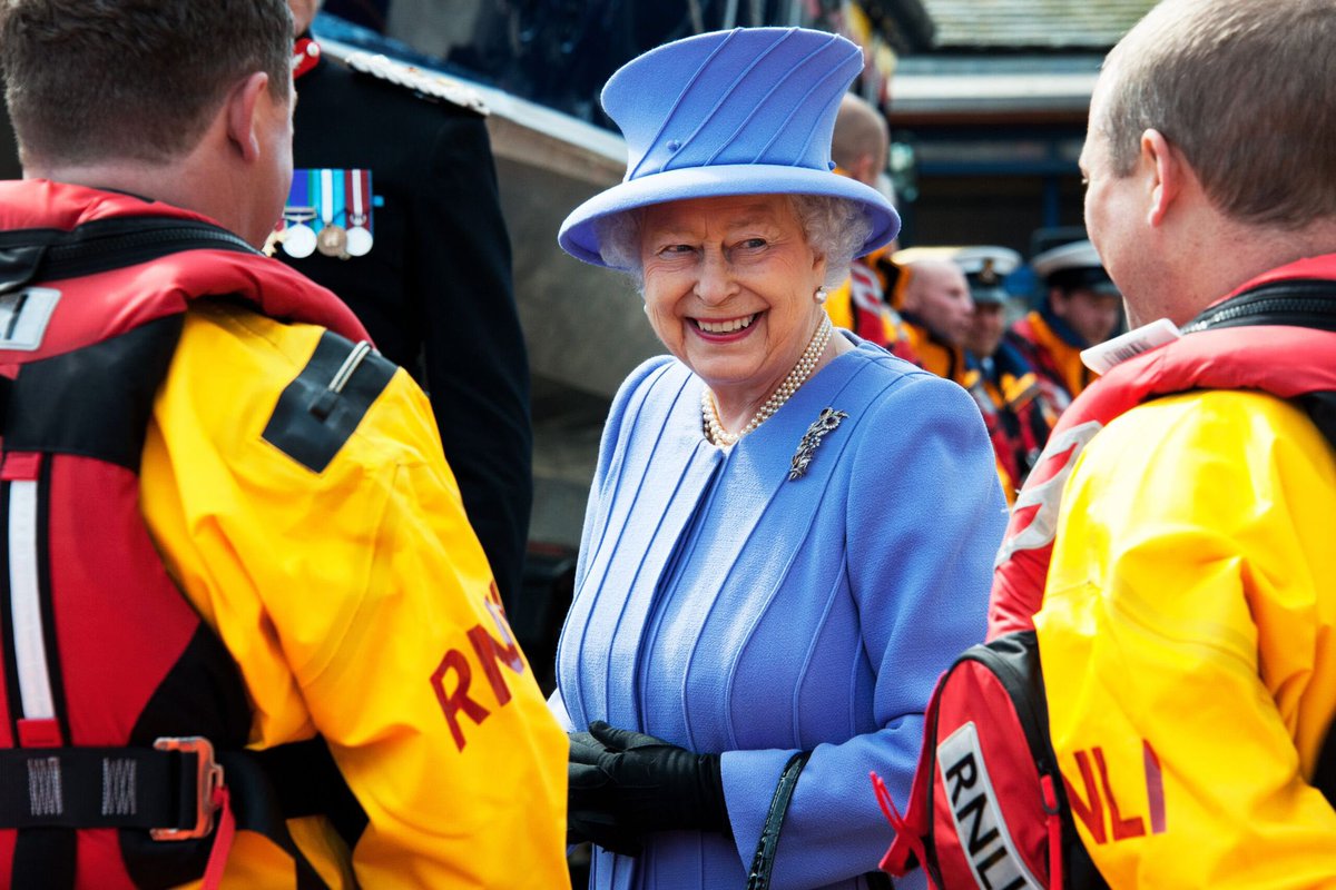 DungenessRNLI's tweet photo. We are deeply saddened to hear of the passing of HRH Queen Elizabeth II. All at the RNLI join the nation in mourning the loss of her majesty. https://t.co/Et2PJk1yF3