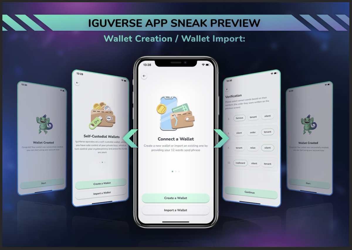 Hi Iguanas!🦎
💫We continue to share the process of development. Today we are delighted to present a step-by-step guide on what the wallet creation/connection process looks like. Check it out in our new article: iguv.cc/wallet_creation