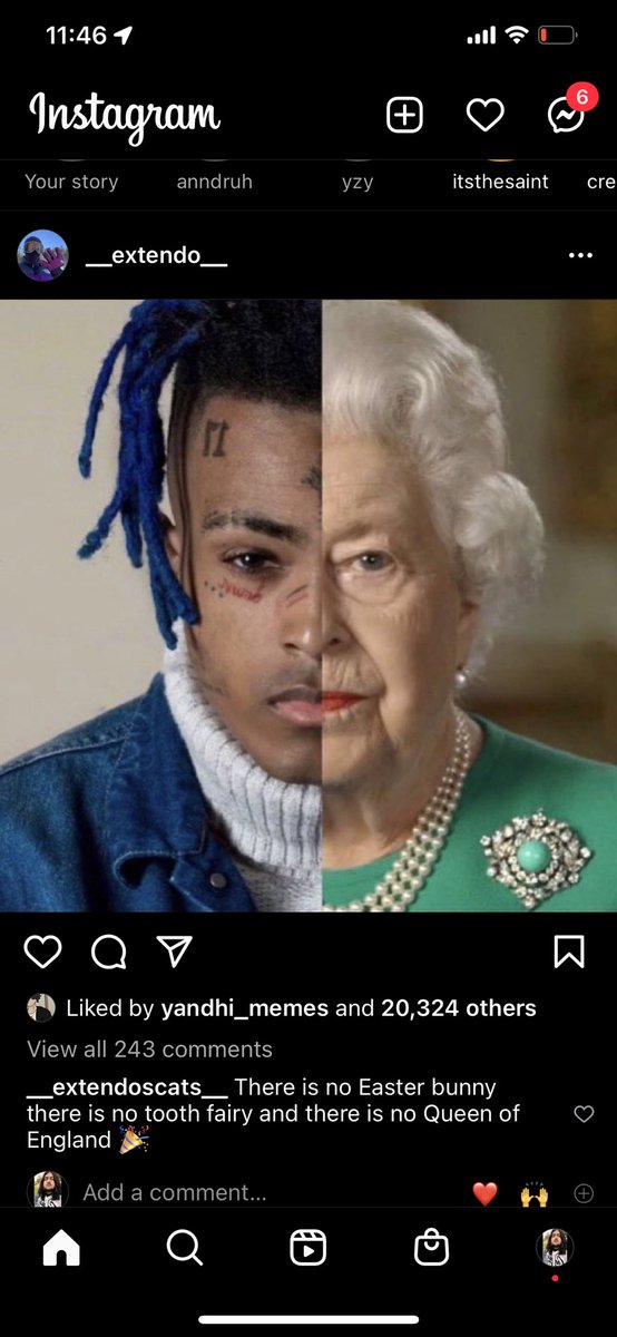 I forever have to explain to my children that this picture of xxxtentacion and the queen of England is how I learned of her death in 2022