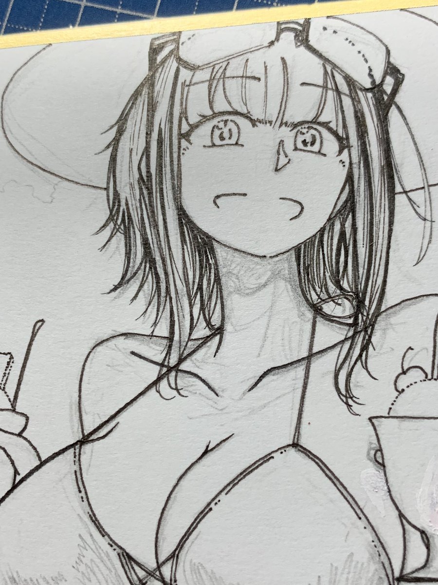 修正にガッシュ使っちゃったからこれは全部ガッシュで色付けって事になるのか… 