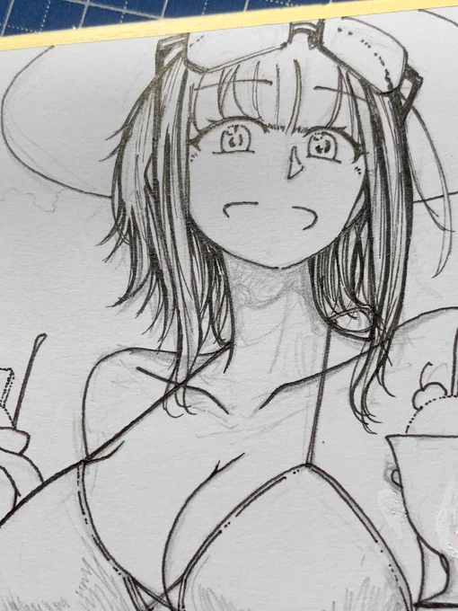 修正にガッシュ使っちゃったからこれは全部ガッシュで色付けって事になるのか… 