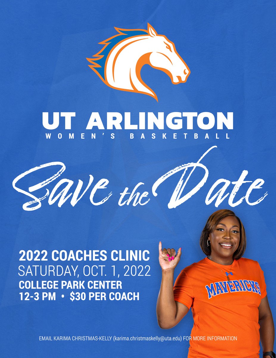 🗣 𝗖𝗮𝗹𝗹𝗶𝗻𝗴 𝗮𝗹𝗹 𝗰𝗼𝗮𝗰𝗵𝗲𝘀: 𝗦𝗮𝘃𝗲 𝘁𝗵𝗲 𝗗𝗮𝘁𝗲! 🚨 You are invited to the 2022 UTA Women's Basketball Coaches Clinic on October 1 inside the College Park Center! #TwoFeetIn