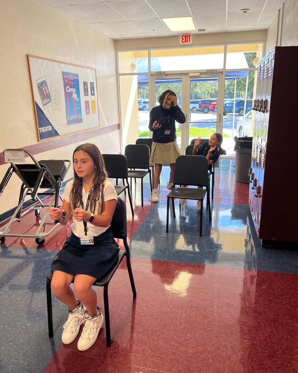 tiffanylutz0's tweet photo. Pantomime practice in Adventures in Acting…can you guess the locations? #mstheatre https://t.co/K5GOAAo1x1