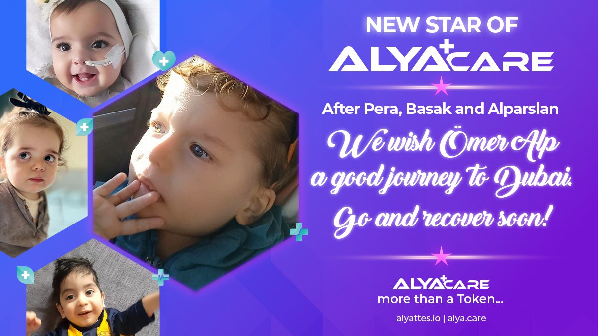 Alyattes_ALYA's tweet photo. We are very proud to annouce that 4th SMA Kid from #ALYACARE raised necessary funds to get his threatment in #Dubai. 
@omeralpyasasin💫
@SMAbasagaumutol💫 @AlparslanZaferi 💫
@pera_sma 💫
#Alyattes #AlyaFinance #AlyaAıTrade https://t.co/6UQn2vEBaP