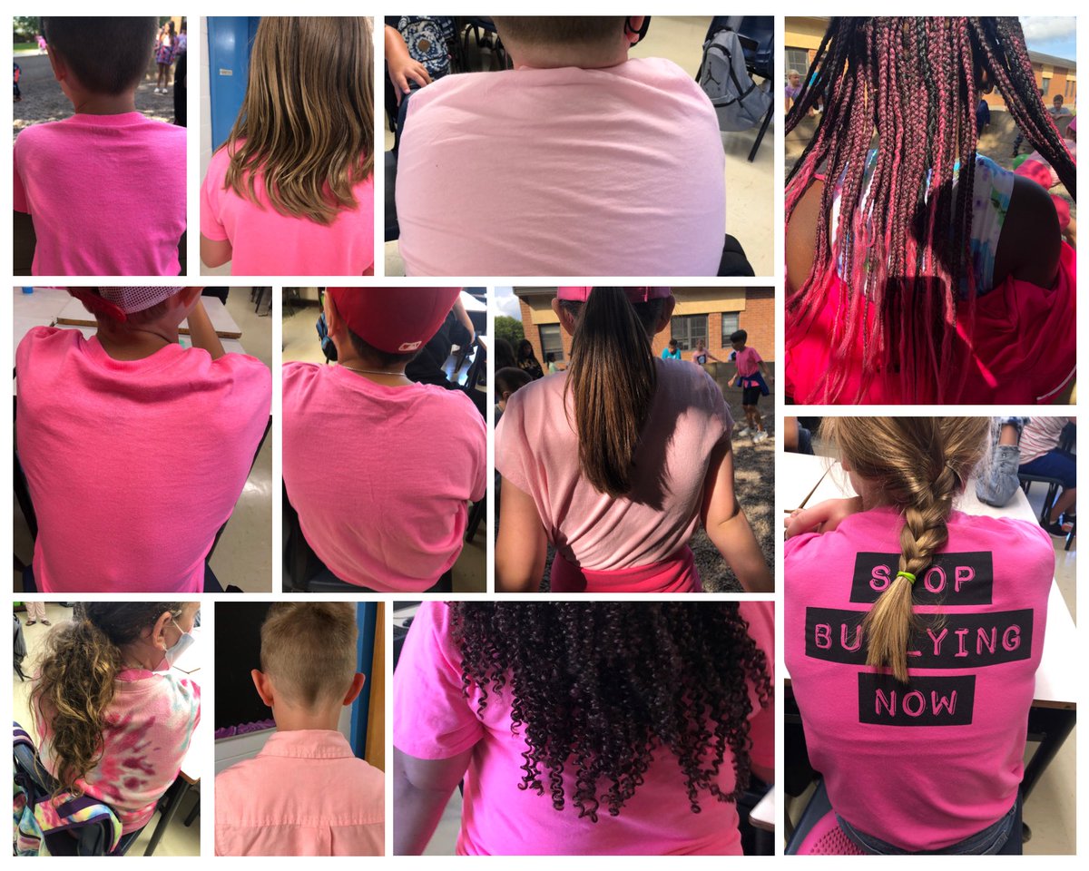 Lots of pink here today- Stand up to Bullying at JGES