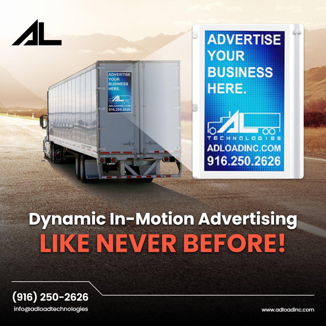 adload_inc's tweet photo. Head to our website and learn more about our DOOH platform.
https://t.co/Lk8n1ri3FJ
#adload #adloadinc #advertising #carriers #loads #digitaldispaly #Adloadsdigitalsignagefleet #sales #digital #digitalmarketing #oohadvertising #doohadvertising #engagement #technology https://t.co/x4vCyfaL8m