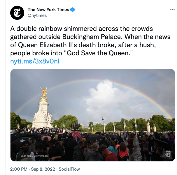 SecretSunBlog's tweet photo. My SynchroSpideySense is bending the needle right now. #QueenElizabeth https://t.co/EzRW3PliG1