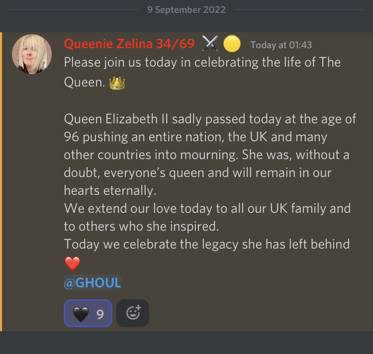 My deep condolences for Queen Elizabeth II 🙏