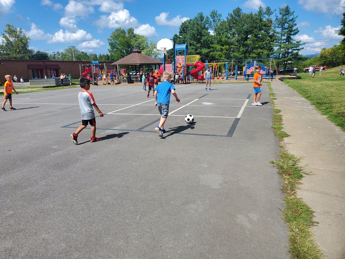 Yesterday, I caught these kids playing basketball. Today was soccer. All on their own. Reffing their own game. No arguing. Just playing together and making the best of their time together ❤️ Way to be great <a href="/KCS_Jefferson/">Jefferson Elementary</a> Leaders!