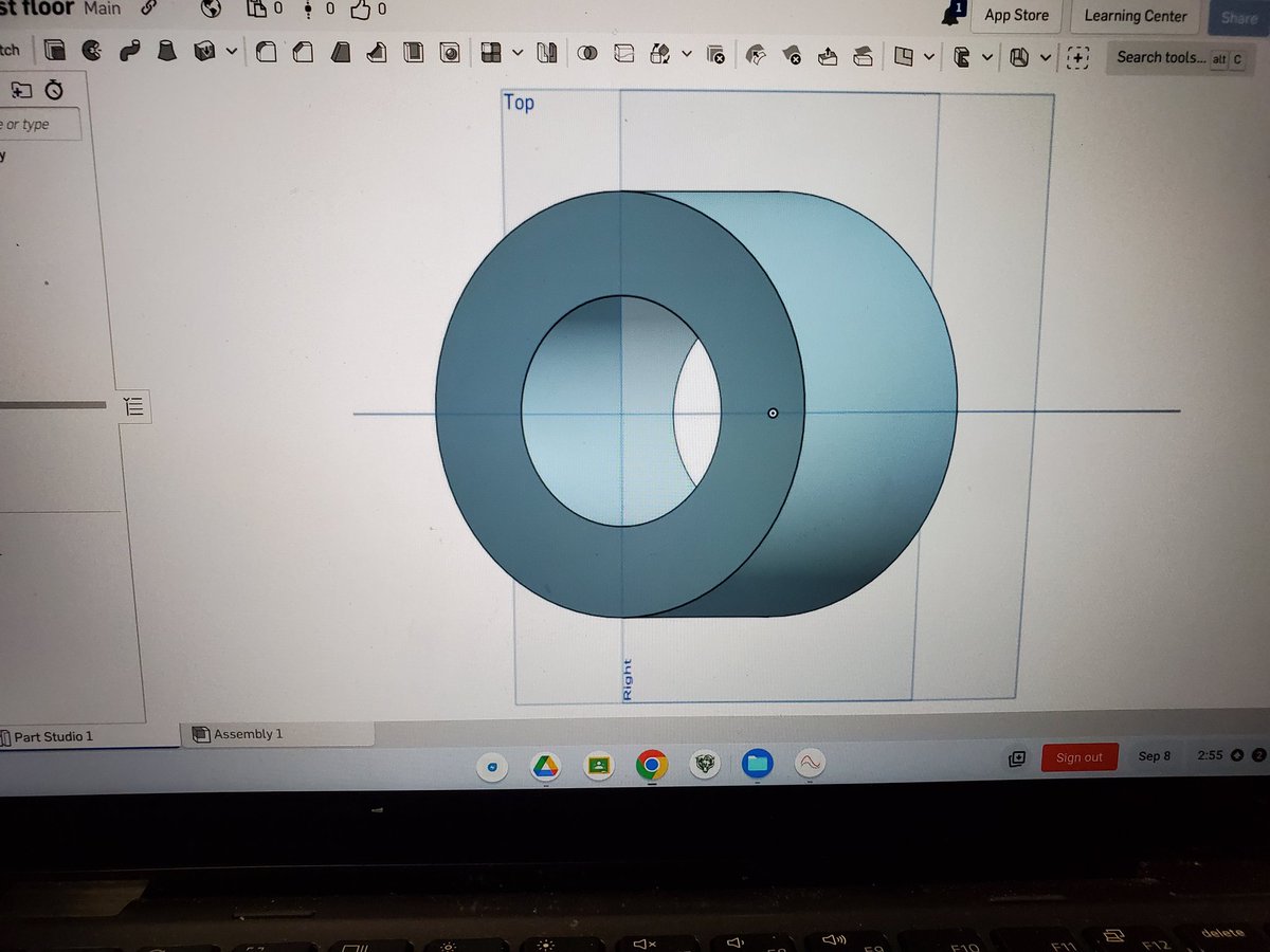 DrKoz_physics's tweet photo. I'm using @Onshape for my robotics elective this year. The students are already getting comfortable creating new sketches and extruding their shapes. Can't wait for them to create a model of where they live. #brewsterscience #3dmodeling https://t.co/aQGYscqEXI