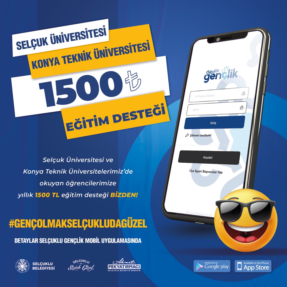 a_pekyatirmaci's tweet photo. Selçuk Üniversitesi ve Konya Teknik Üniversitelerimizde okuyan öğrencilerimize yıllık 1500 TL eğitim desteği bizden.

#GençOlmakSelçukludaGüzel 😎 https://t.co/hlUxuEu6b8