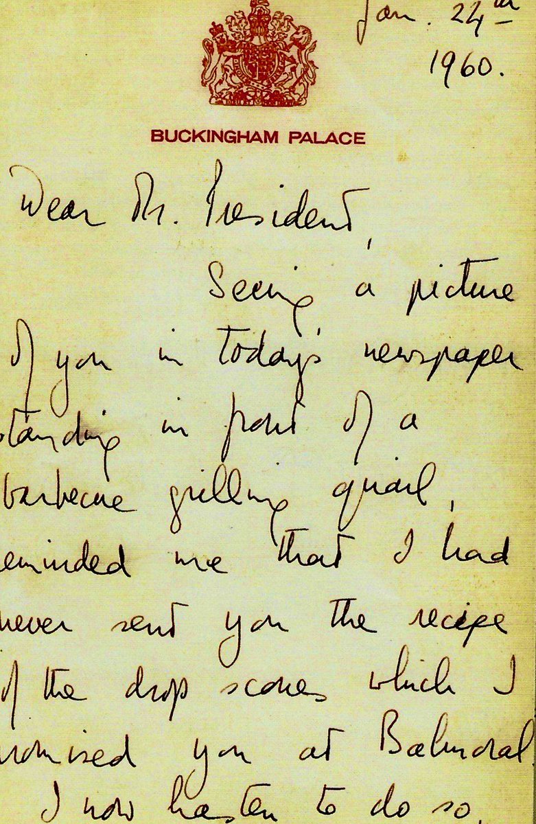 BeschlossDC's tweet photo. Queen Elizabeth promised to send President Eisenhower her scones recipe after receiving him in 1959 at Balmoral Castle, where she died today: https://t.co/9JfZCXXMiH
