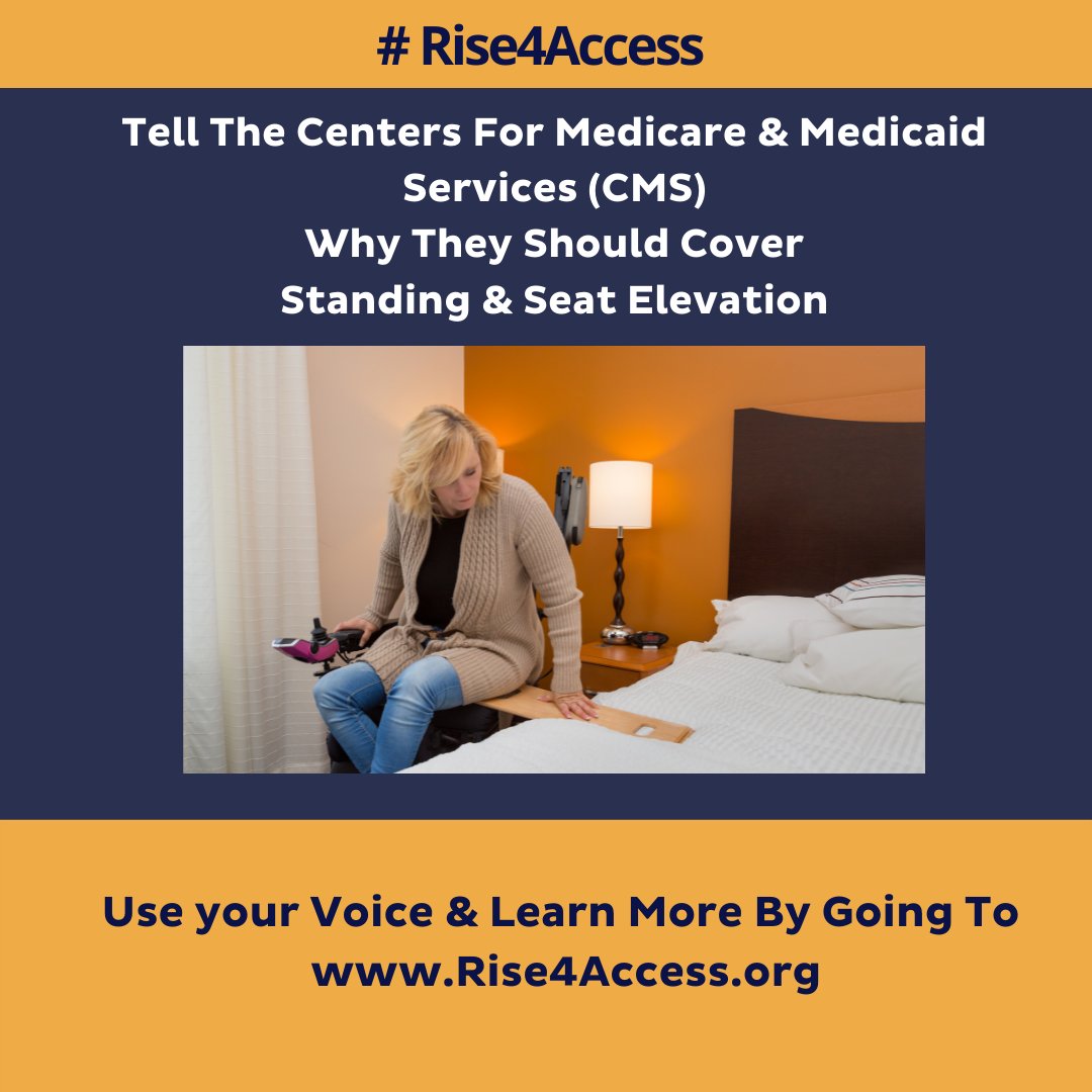 AmputeesUSA's tweet photo. We’re calling on you, caregivers! Medicare needs to know how your care partner would benefit from seat elevation and/or standing systems in power wheelchairs.  Advocate for your friends and family and #Rise4Access. Go to https://t.co/VyecL0zD8P and #ShareYourStory. https://t.co/MuwOw5gayx