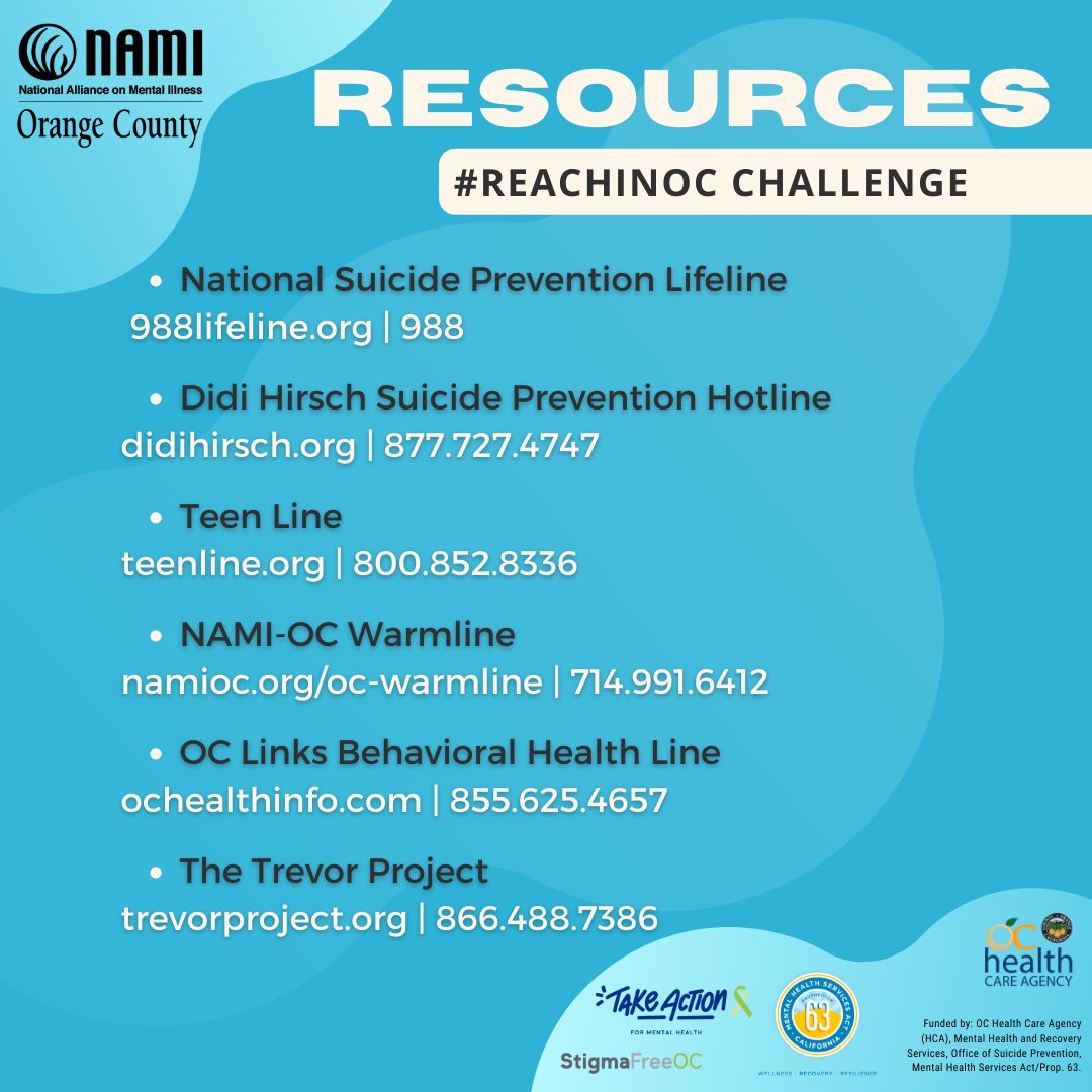 NAMIOC's tweet photo. ❗PLEASE SHARE❗
These are resources to share/have for anyone in need of support.
@ochealth
#ReachInOC #suicidepreventionweek #notalone #youmatter #NAMI #namiorangecounty #orangecounty #988 #resources #DidiHirsch #TeenLine #WarmLine #OCWarmLIne #OClinks #TrevorProject https://t.co/4wonfJ9WZD