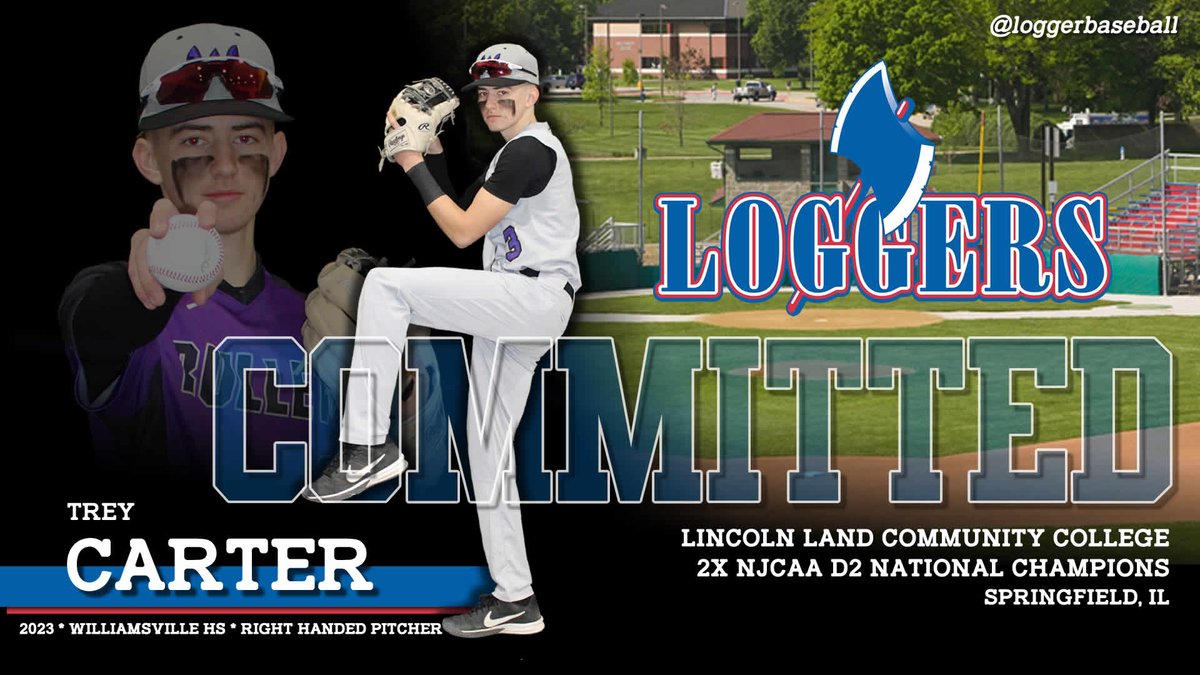 Trey3Carter's tweet photo. I’m excited to announce my commitment to Lincoln Land Community College, to continue my academic and athletic career. Thanks to all my family,friends, and coaches for helping me get here. @loggerbaseball 
@KJKinsella27 @GrahamBender_ @JimBroSlice34 @WHSBASEBALL6 @wcusd15sports https://t.co/1kHILeXDml