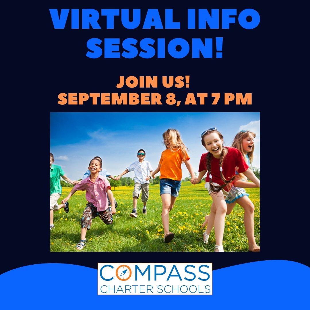 CompassCs's tweet photo. Join us tonight at 7 pm, to learn more about #CompassCharterSchools! We always put our #ScholarsFirst, with an emphasis on personal, virtual, and social-emotional learning. https://t.co/4NjYG3IWHH
#ChooseCompass #GoldStandard #VirtualEducation https://t.co/cFxncRAWMl