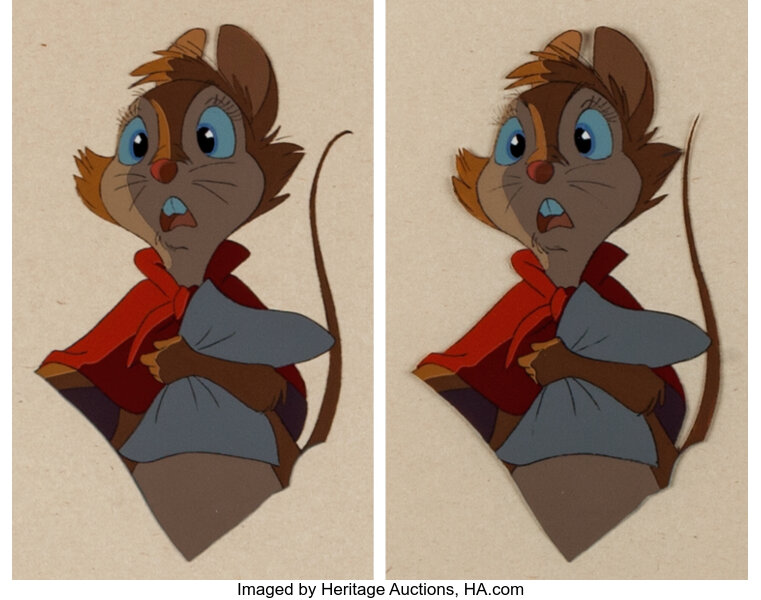 HollyConrad's tweet photo. There's another small shorter auction with Secret of NIMH art out! And some Land Before Time and Lion King! If you wanted a cool cel for your collection it helps keep the pants on the pigeons <3 https://t.co/cbnCPkOUbN https://t.co/HfvkRv2eMa