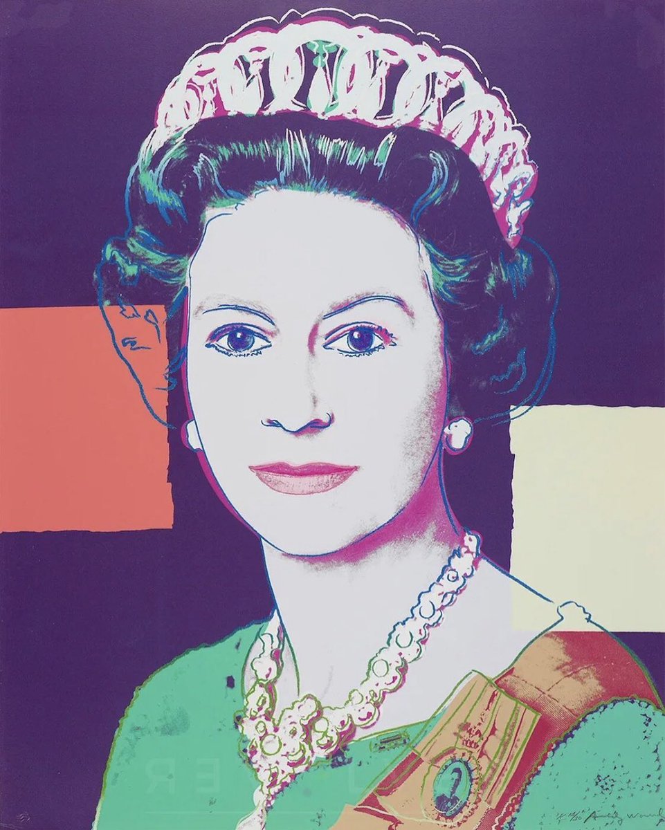 lugiampieri's tweet photo. #QueenElizabeth
© Andy Warhol, 1985 https://t.co/CSOVsUMDJs