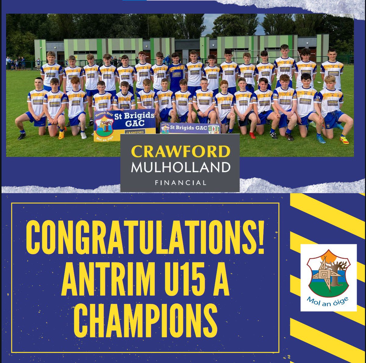 Well Done to our U15 footballers County Champions