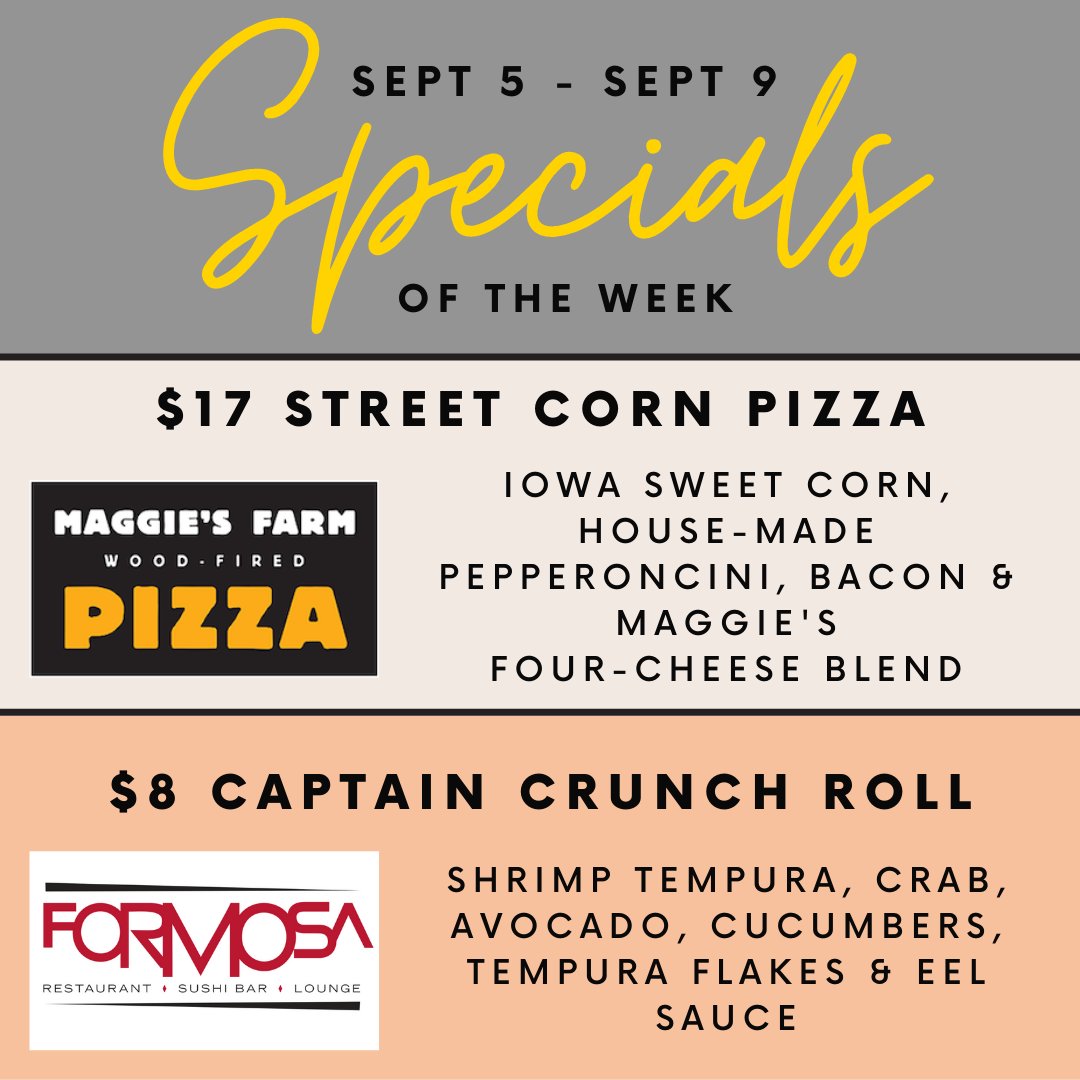 Don't miss out on this weeks specials! Get them before they're gone!
