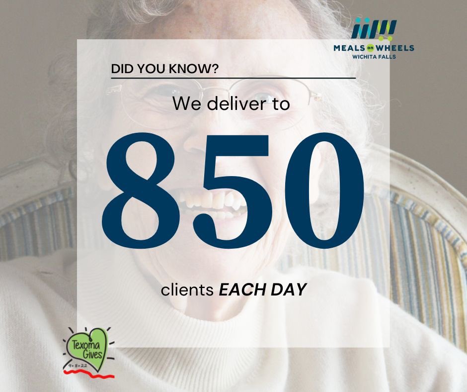 Did you know that we deliver Meals on Wheels to 850 clients EVERY DAY? 

Not only do clients receive a hot, delicious and nutritious meal they receive a wellness check!

Visit our giving profile here to DONATE: texomagives.org/organizations/… 

#texomagives #mealsonwheelswc