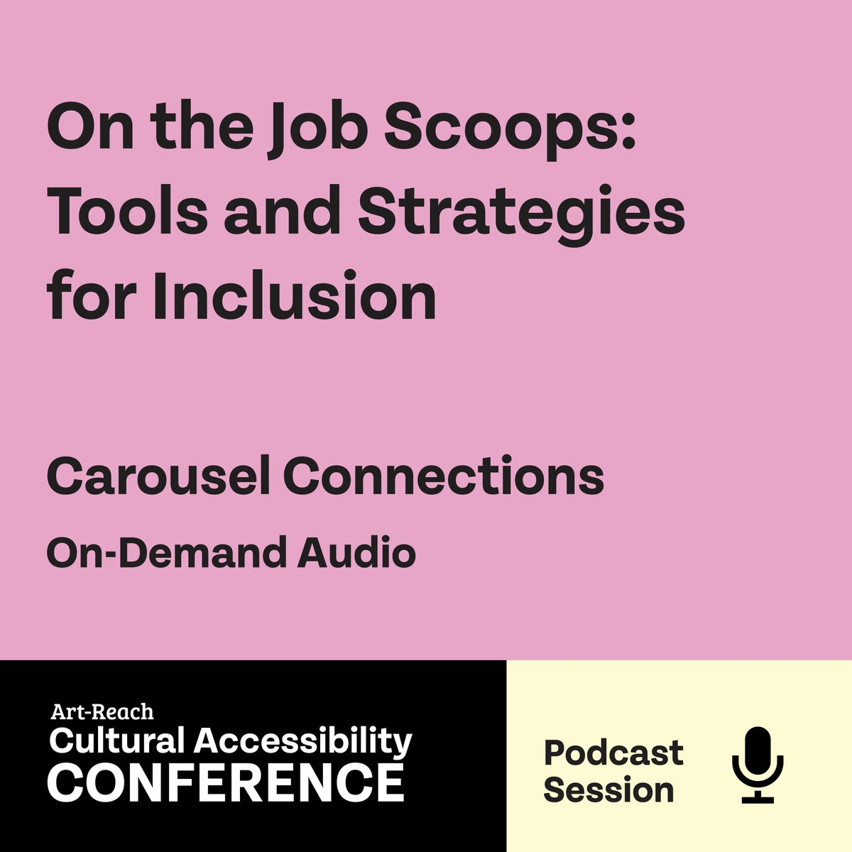 At this year's conference learn valuable information about inclusive practices in the workplace that will help achieve a sense of belonging.

presented by <a href="/CarouselConnect/">Carousel Connections</a> 

For more information visit Art-Reach.org/conference
Scholarships are available - please apply!