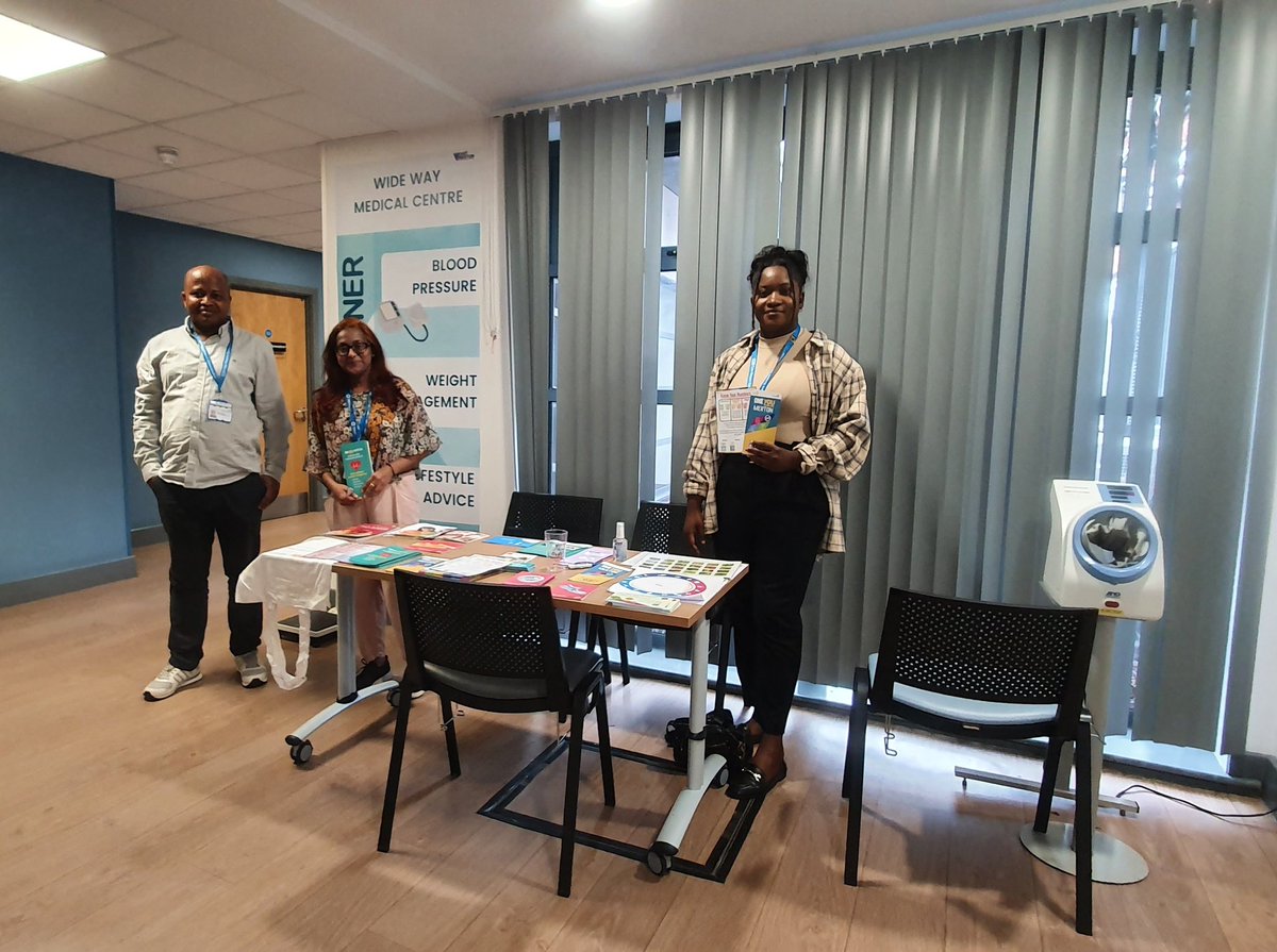 dawndefontaine (@dawndefontaine) on Twitter photo The wonderful team from <a href="/OneYouMerton/">@OneYouMerton 💙</a> visited <a href="/WideWay2/">Wide Way Medical</a> today. The team were here supporting our patients using the
self-check bp machine in our health corner, raising awareness for #KnowYourNumbersWeek ❤🩺 <a href="/SekeramMohan/">Mohan sekeram</a> <a href="/Dr_SayanthanG/">Dr Sayanthan_G</a> <a href="/MurphyA_GP/">Digidoc_Annie</a> <a href="/mariam_assi2016/">Mariam (Assi) Ganesaratnam</a> The wonderful team from <a href="/OneYouMerton/">@OneYouMerton 💙</a> visited <a href="/WideWay2/">Wide Way Medical</a> today. The team were here supporting our patients using the
self-check bp machine in our health corner, raising awareness for #KnowYourNumbersWeek ❤🩺 <a href="/SekeramMohan/">Mohan sekeram</a> <a href="/Dr_SayanthanG/">Dr Sayanthan_G</a> <a href="/MurphyA_GP/">Digidoc_Annie</a> <a href="/mariam_assi2016/">Mariam (Assi) Ganesaratnam</a>
