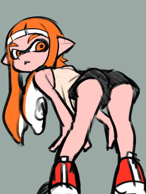 これはイカちゃのえっちな絵があればスプラ3を買うかもしれないと言った友人に向けて描いたケツちゃん落書き 