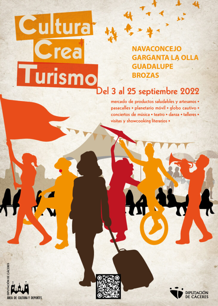 VeradeCaceres's tweet photo. La 4º edición de "Cultura crea Turismo" visitará la Vera los días 10 y 11 de septiembre. La cita es en #GargantalaOlla. Está programado un mercadillo de productos saludables y artesanos, pasacalles, conciertos, teatro, danza, talleres artesanales, un planetario móvil...
#LaVera https://t.co/8GjlzoVS14