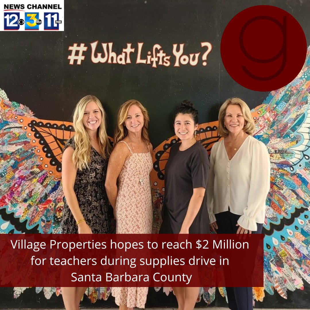 thegoddardcomp's tweet photo. Congratulations to The Teacher’s Fund, a nonprofit organization established by Village Properties’ owner, Renee Grubb, for being featured on the ABC-KEYT channel news.

Link: https://t.co/yGGxeNasrV https://t.co/NdE3War5jx