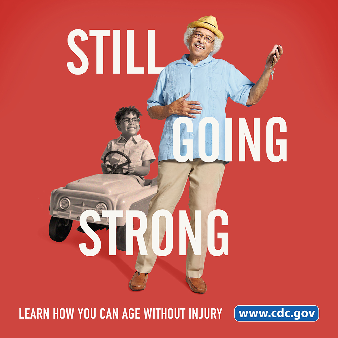 WCHealth's tweet photo. Getting older doesn’t have to mean giving up your favorite activities. Simple actions, like talking to your doctor about side effects of your medicines, can help you prevent motor vehicle crashes and stay independent. https://t.co/A4nSGVqAOv @CDCInjury @WCHealth https://t.co/MWC86lFKKs