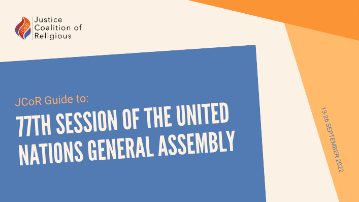 🆕The #JCoR guide to the opening of the 77th session of the #UN General Assembly is now available!

📚Read the guide to learn about #UNGA77  &amp; how you can participate in events and social media advocacy!

Take a look 👉 jcor2030.org/communications…