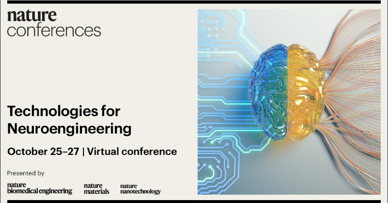 NatureConf's tweet photo. No need to leave your home for this one!
#NatConfNeuroengineering will be a virtual 3-day conference bringing together a multidisciplinary lineup of speakers to discuss applications and optimization of neurotechnologies. Best of all, it's FREE 🙌

RSVP at: https://t.co/oQA0qcTidl