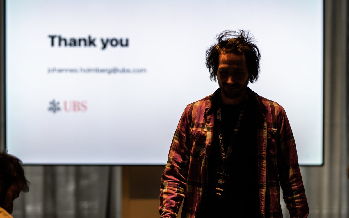 The trials, tribulations, and triumphs of the UBS knowledge graph recanted to all around the campfire of #SvelteSummit by the enigmatic <a href="/ranzucker/">Ran Zucker</a> and <a href="/holmbergio/">Johannes Holmberg</a> 🕸🔥🗝