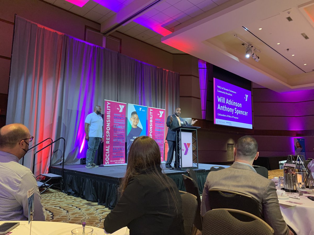 Very inspiring community breakfast this morning. Sponsored by <a href="/ConsumersEnergy/">Consumers Energy</a> Hearing all the <a href="/KzooYMCA/">Kzoo YMCA</a> has done over the past two years to support our community. Powerful message from <a href="/KzooMen/">KzooMenOfPurpose</a>.