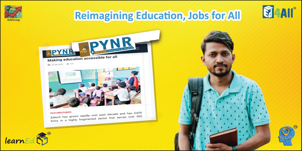 Bleap_Ed4All's tweet photo. Ed4All is the only Education firm to partner solely with Governments to invest in low-cost and high-impact Learning, Skilling, Testing, Certifying, and Job-creation . 
 
Click <> https://t.co/hLmicC64UX   

#twitter #september #bleap #ed4all 

@SanjayViswa https://t.co/Eoo3fvC2gj