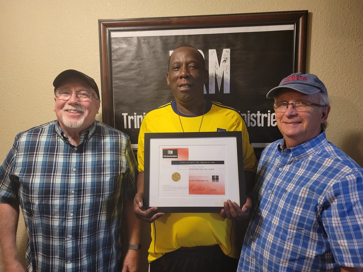 TRMdallas's tweet photo. Today TRM added two new graduates to the "Excellence in Life Recovery" program. Meet Stephener Frazier and Anthony Cruz. Way to go guys! https://t.co/tFMy1y53m3
