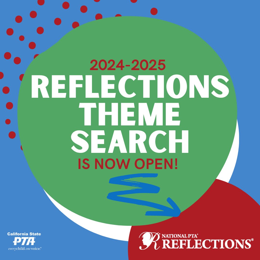 Students input sought ! We're looking for inspiring ideas from CA students for the 2024-2025 #PTAReflections Theme search. Entries are due by November 1st and will be forwarded to <a href="/NationalPTA/">NationalPTA</a> for consideration. More info and application: zcu.io/6ThQ   #PTA4Kids