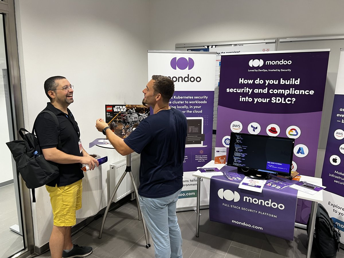 MondooHQ's tweet photo. Off to an amazing start at @sec4dev ๐
S/O to the team on the ground @yvov, @atomiczero111, @chri_hartmann!
Stop by our booth and learn what we can do to ensure your infrastructure is more secure ๐
#sec4dev https://t.co/292Tdq23jJ