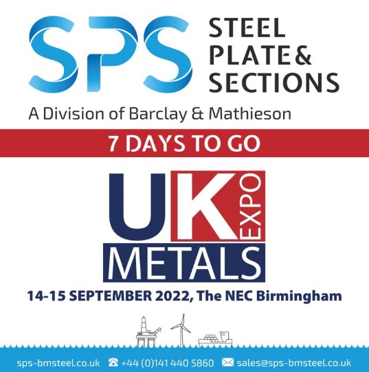 SPS_BMsteel's tweet image. Countdown to the @UK_Metals Expo 

⏱One Week to go!⏱

We're looking forward to exhibiting at the UK Metals Expo in a weeks time.  See you there at stand F15!

#UKME #UKExpo #steelindustry