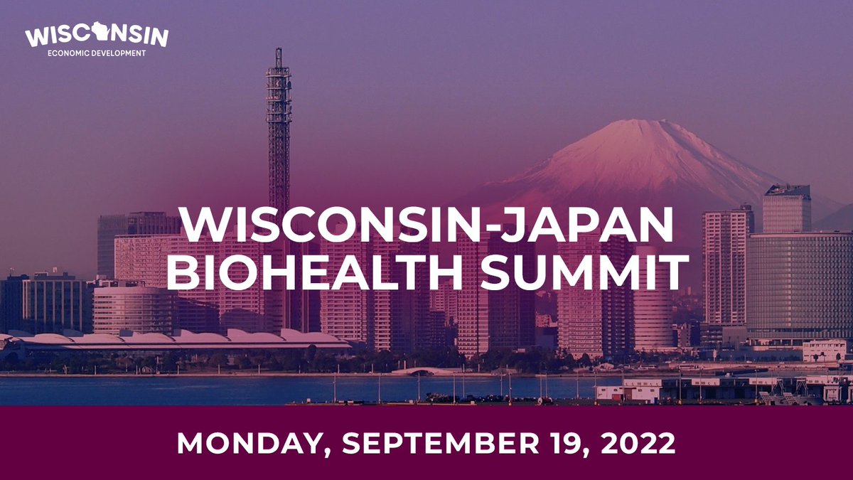 WEDCNews's tweet photo. Join the CEOs and senior scientists of FUJIFILM CDI, Exact Sciences, Promega, Arrowhead Pharmaceuticals and the Wisconsin Alumni Research Foundation to learn about collaboration and commercialization with Japan.

Register by tomorrow (September 9): https://t.co/7oYlgHmPL8 https://t.co/9wzYcsiKM3