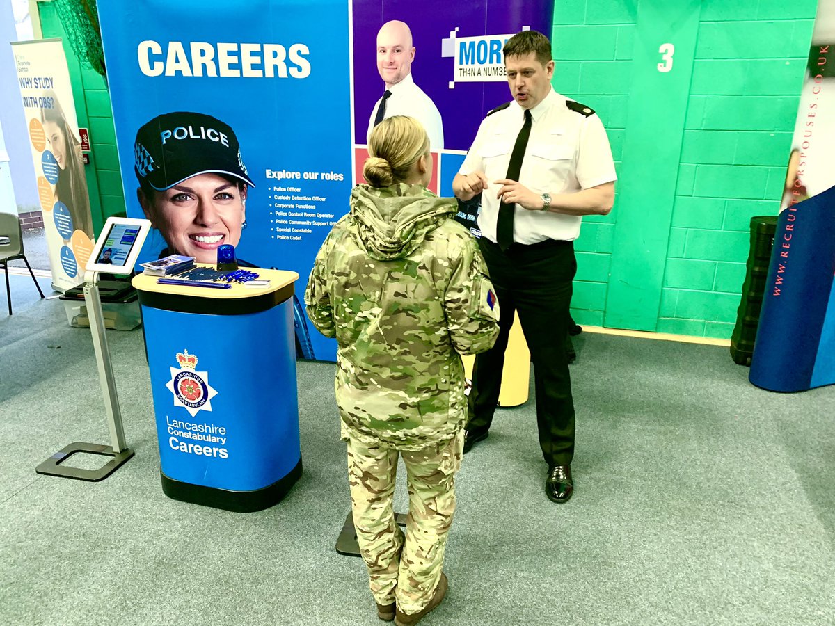 A very good turnout at the @pathfindermag event at #Catterick today. A good number of people enquired and expressed an interest to join @LancsPolice in variety of roles. #veterans #diversityofthought
