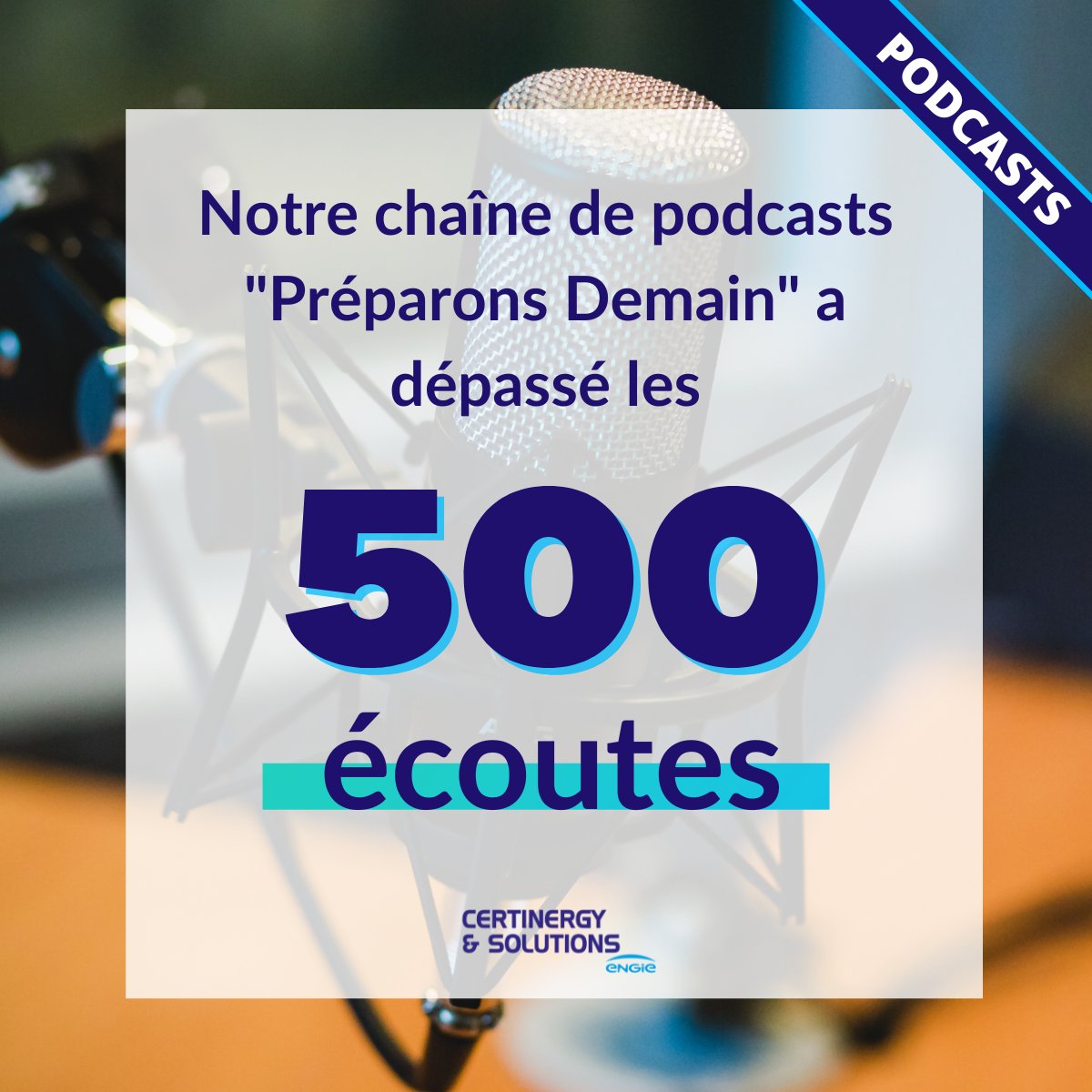 [Au 🎙️] Après un lancement de notre chaine de #podcasts "Préparons Demain" le 7 février et 5 épisodes plus tard, nous sommes ravis d’annoncer que nous avons dépassé les 500 écoutes !

Pour retrouver tous nos podcasts : smartlink.ausha.co/preparonsdemain