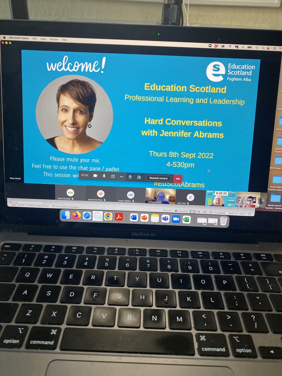 jenniferabrams's tweet photo. So excited to be with Education Scotland @EducationScot to find our voice around what matters!!Having Hard Conversations #EdScotAbrams https://t.co/Q5lbRrSz79